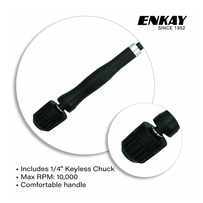 ENKAY - Heavy Duty Flex Shaft with 1/4 inch Keyless Chuck (56 inches) - Image 3